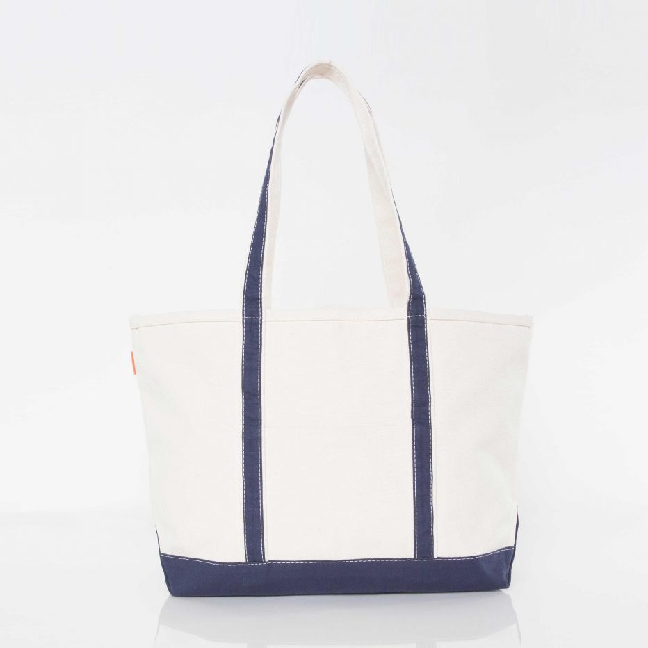 Gingham Medium Canvas Boat Tote – The Monogrammed Home