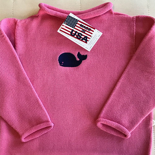 Long Sleeve Rollneck Sweater - Dk Pink