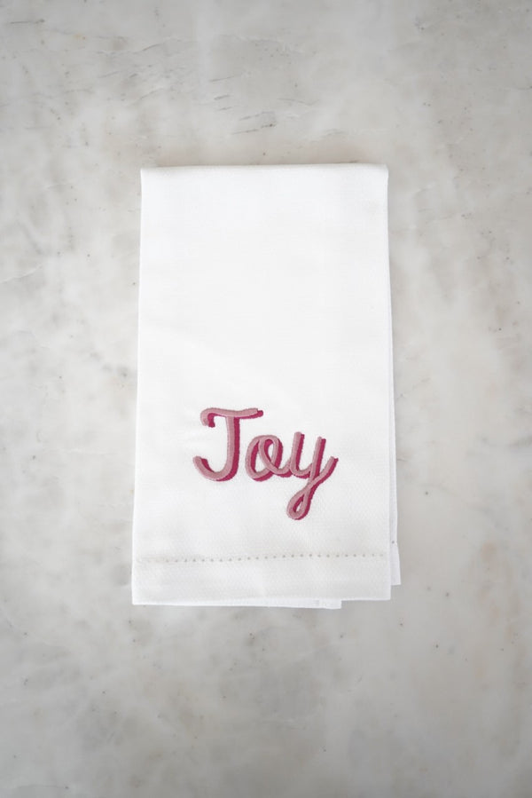 Classic 'Joy' Holiday Hand Towel