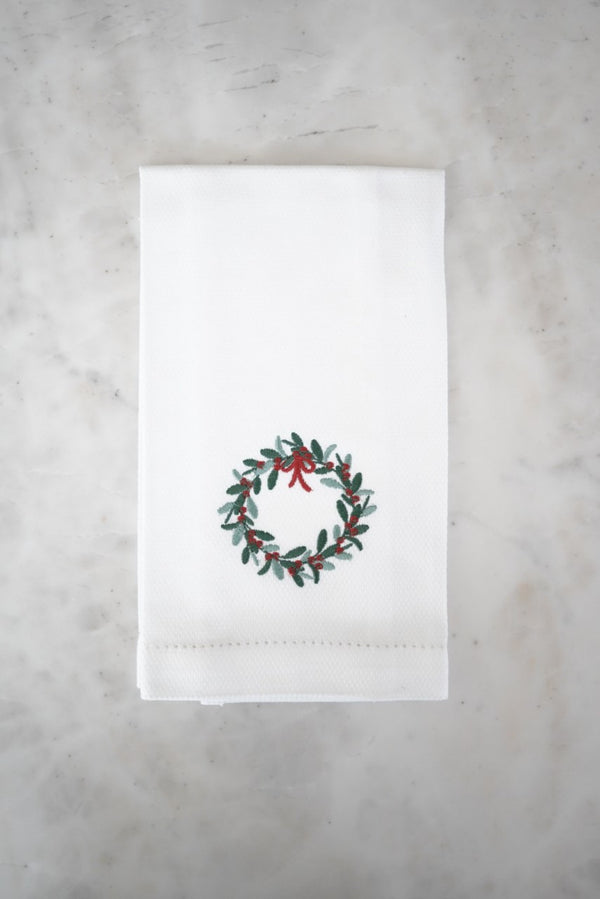 Christmas Wreath Hand Towel